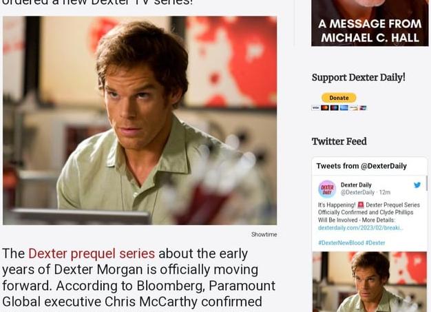 Продолжение «Декстера» запущено в работу.</p>
<p>Майкл С. Холл вернётся к главной роли
